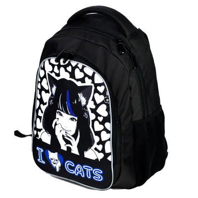 Рюкзак школьный облегченный Аниме I love cats с анатомической спинкой Centrum 73262 1